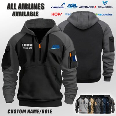 Custom FR Airlines Halfzip Hoodie 1