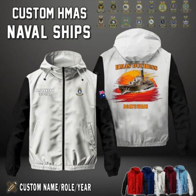 Custom HMAS Naval Ships Sunset Windbreaker Jackets 1