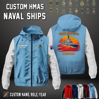 Custom HMAS Naval Ships Sunset Windbreaker Jackets 4