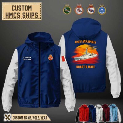 Custom HMCS Ship Windbreaker Jacket.1 1