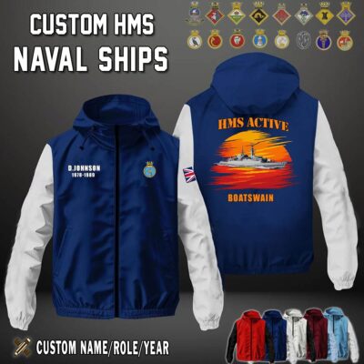 Custom HMS Ships Windbreaker Jackets 2