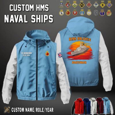 Custom HMS Ships Windbreaker Jackets 3
