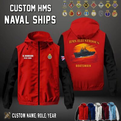 Custom HMS Ships Windbreaker Jackets 5