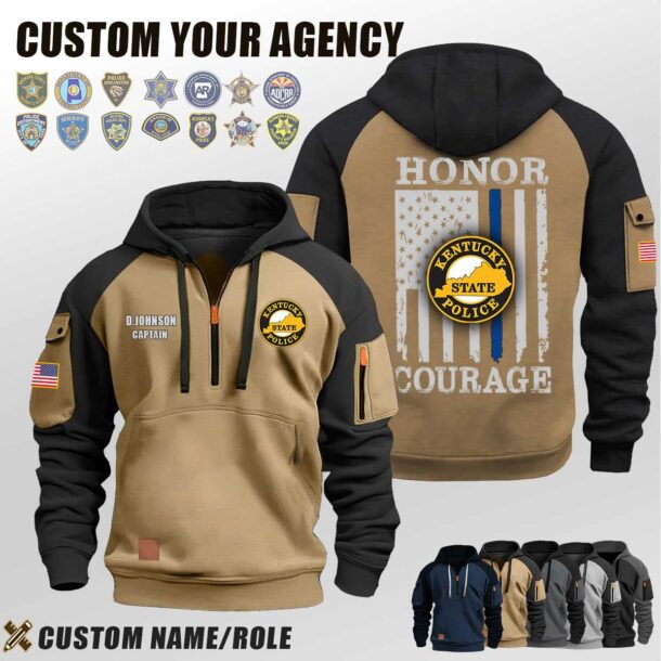 Custom Law Enforcement Halfzip Hoodie 4
