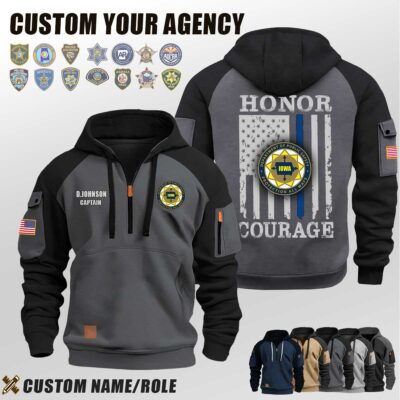 Custom Law Enforcement Halfzip Hoodie 5