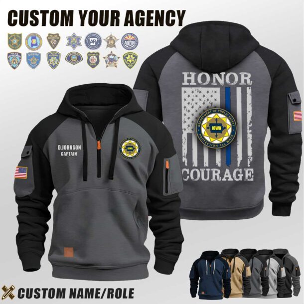 Custom Law Enforcement Halfzip Hoodie 5