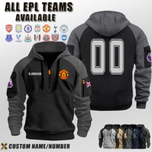 Custom UK Sports EPL Halfzip Hoodie 1