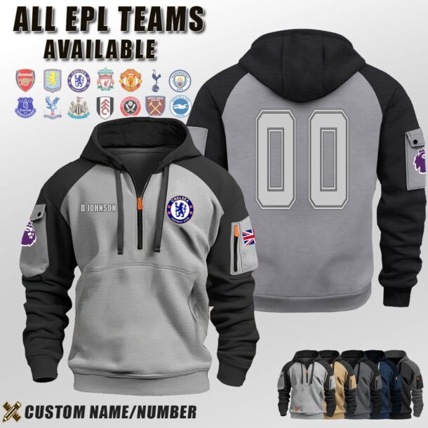 Custom UK Sports EPL Halfzip Hoodie 4