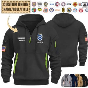 Custom UNION Quarter Zip Hoodie Final