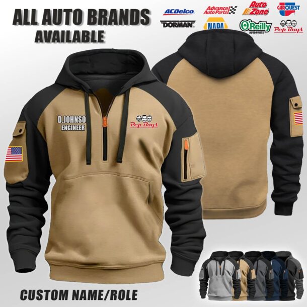 Custom US Autoparts Halfzip Hoodie 2