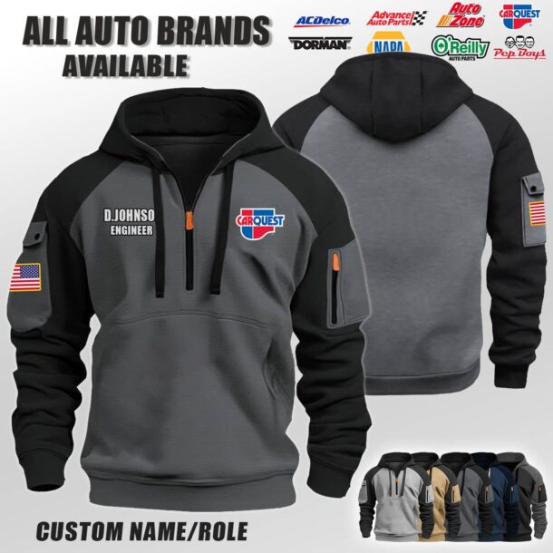 Custom US Autoparts Halfzip Hoodie 3