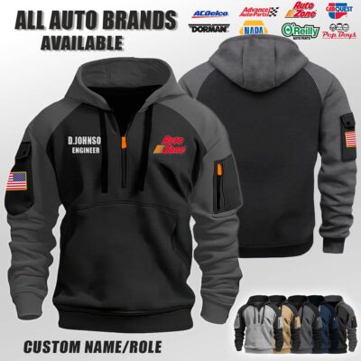 Custom US Autoparts Halfzip Hoodie