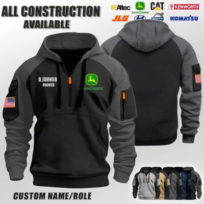 Custom US Construction Halfzip Hoodie 2