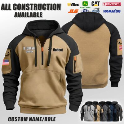 Custom US Construction Halfzip Hoodie 3