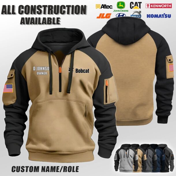 Custom US Construction Halfzip Hoodie 3