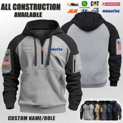 Custom US Construction Halfzip Hoodie 4