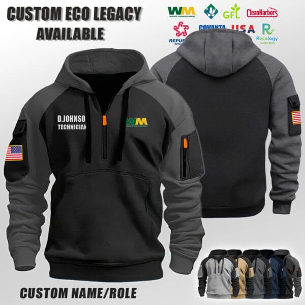 Custom US Eco Legacy Halfzip Hoodie 1