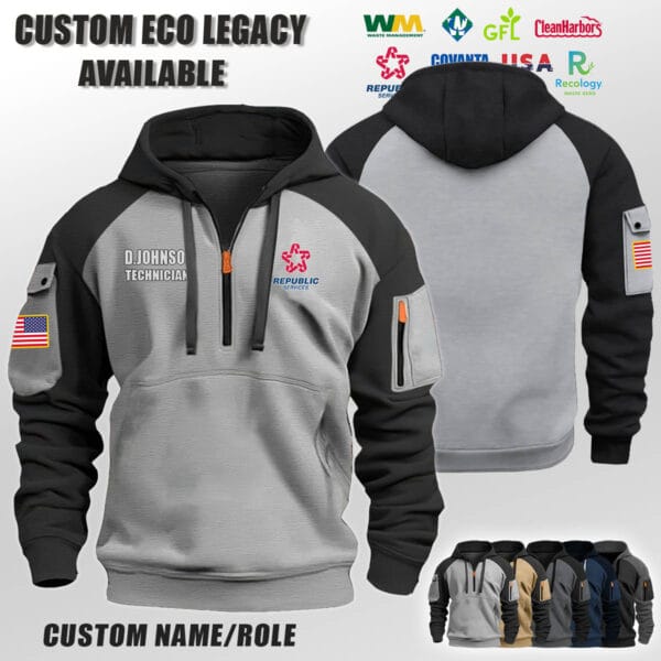Custom US Eco Legacy Halfzip Hoodie 4