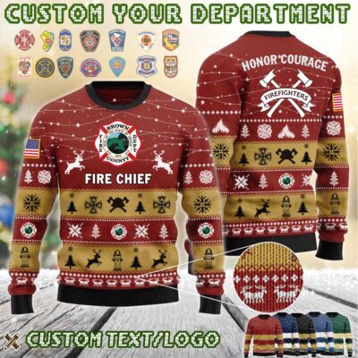 Custom US FireFighter Double Axe Sweater 1 1