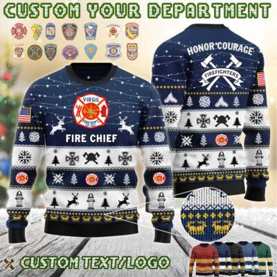 Custom US FireFighter Double Axe Sweater 5