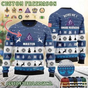 Custom US Freemasonry Ugly Sweater 3