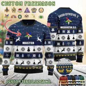 Custom US Freemasonry Ugly Sweater 5