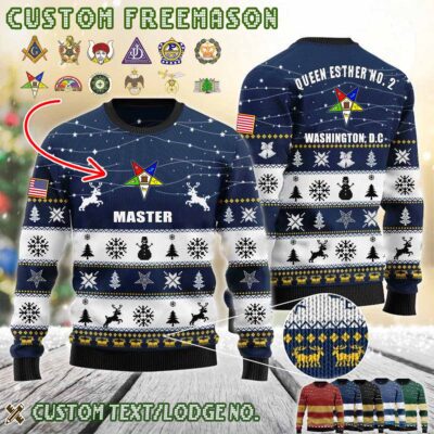 Custom US Freemasonry Ugly Sweater 5