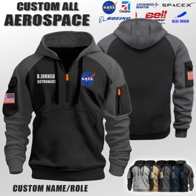 Custom US Military Industry Halfzip Hoodie 1 2