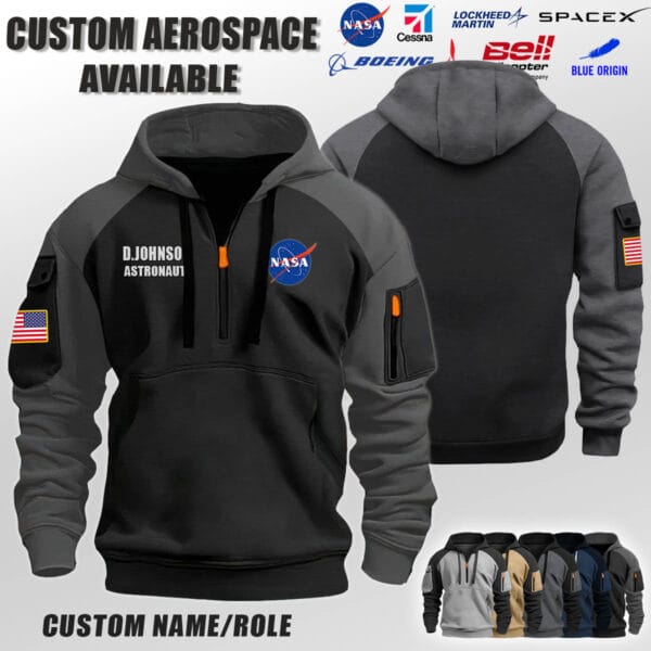 Custom US Military Industry Halfzip Hoodie 1