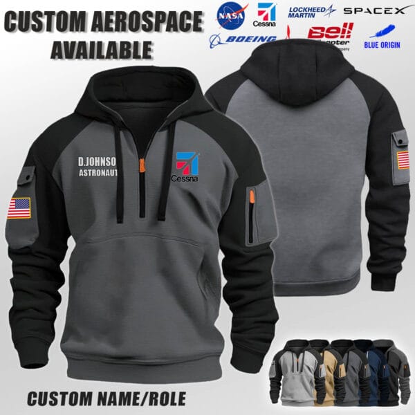 Custom US Military Industry Halfzip Hoodie 2