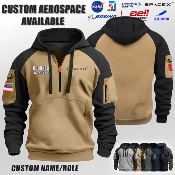 Custom US Military Industry Halfzip Hoodie 3