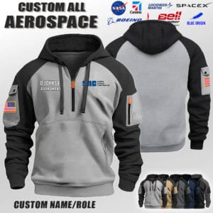 Custom US Military Industry Halfzip Hoodie 4 1