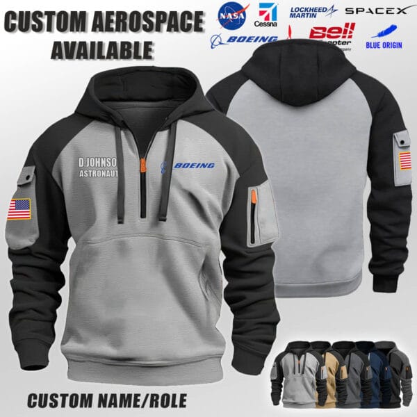 Custom US Military Industry Halfzip Hoodie 4