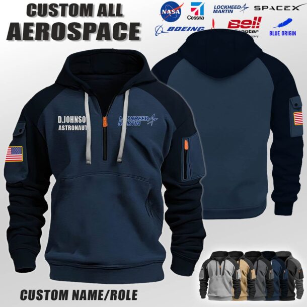 Custom US Military Industry Halfzip Hoodie 5 2