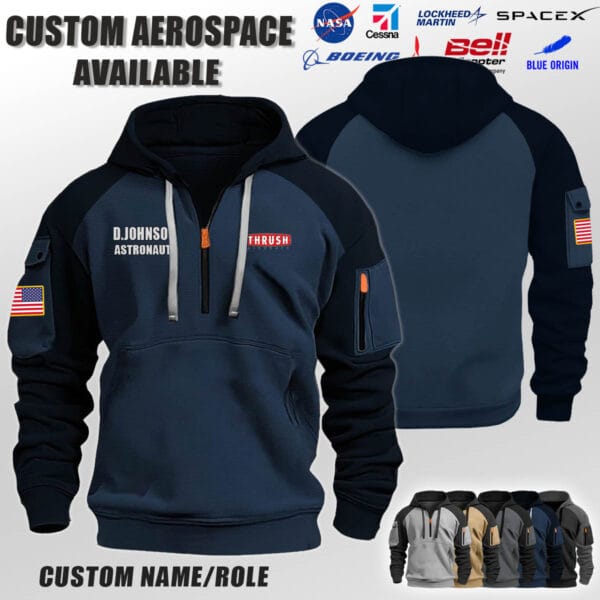 Custom US Military Industry Halfzip Hoodie 5