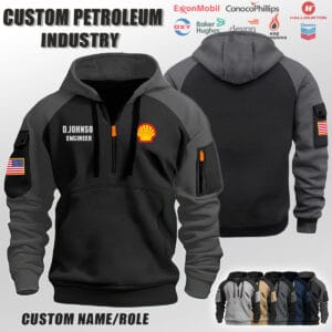 Custom US Petroleum Industry Halfzip Hffaoodie