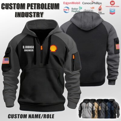 Custom US Petroleum Industry Halfzip Hffaoodie