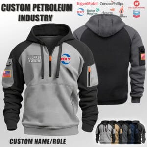 Custom US Petroleum Industry Halfzip Hoodie 2 1