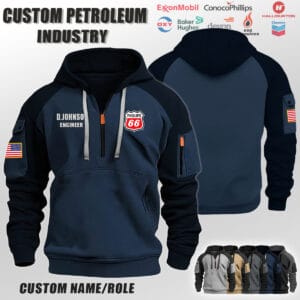 Custom US Petroleum Industry Halfzip Hoodie 5 1