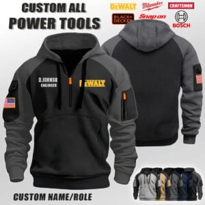 Custom US Power Tools Halfzip Hoodie 1 1
