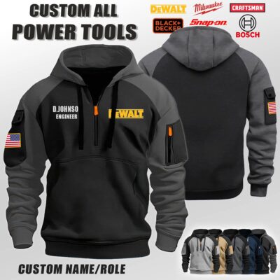 Custom US Power Tools Halfzip Hoodie 1 1