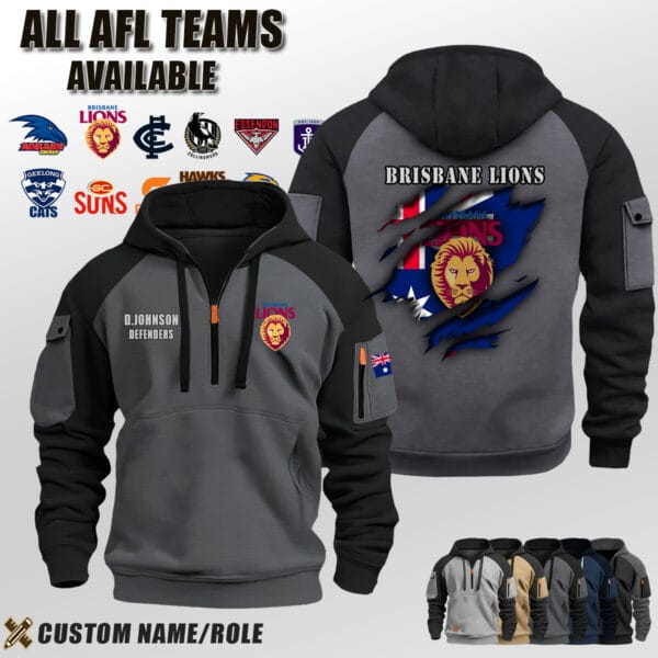 Custom US Sport AFL Halfzip Hoodie 9