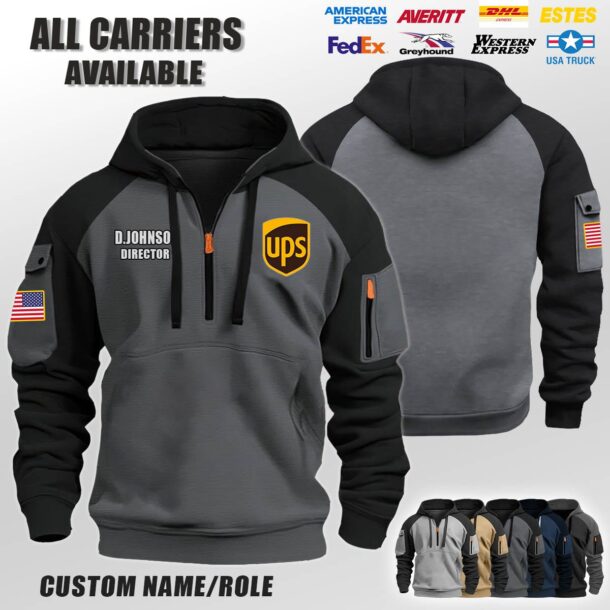 Custom US Transport Halfzip Hoodie 10