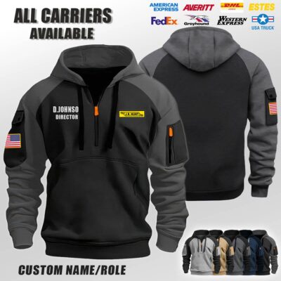 Custom US Transport Halfzip Hoodie 4