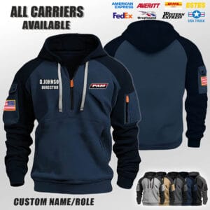 Custom US Transport Halfzip Hoodie 6