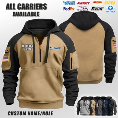 Custom US Transport Halfzip Hoodie 9