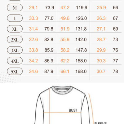 Web AOP Ugly Sweater Sizechart PRINTBASE 1