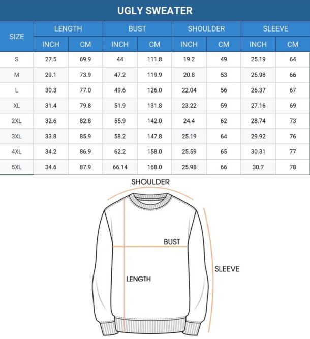 ZWeb Size AOP Ugly Sweater PRINTBASE