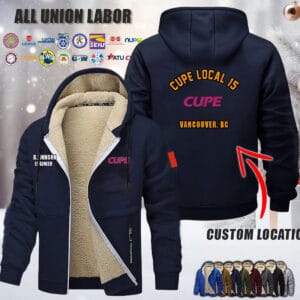 Cusotm CA Union Labor Location Fleece Zip Hoodie 3