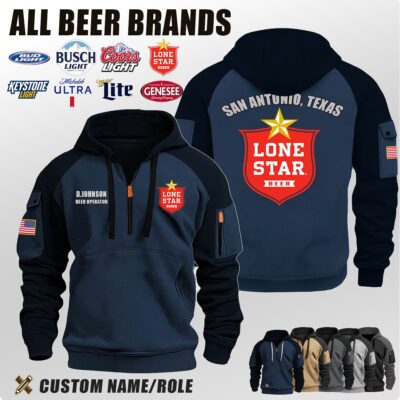 Custom ALL Beer Brands Location Halfzip Hoodie6